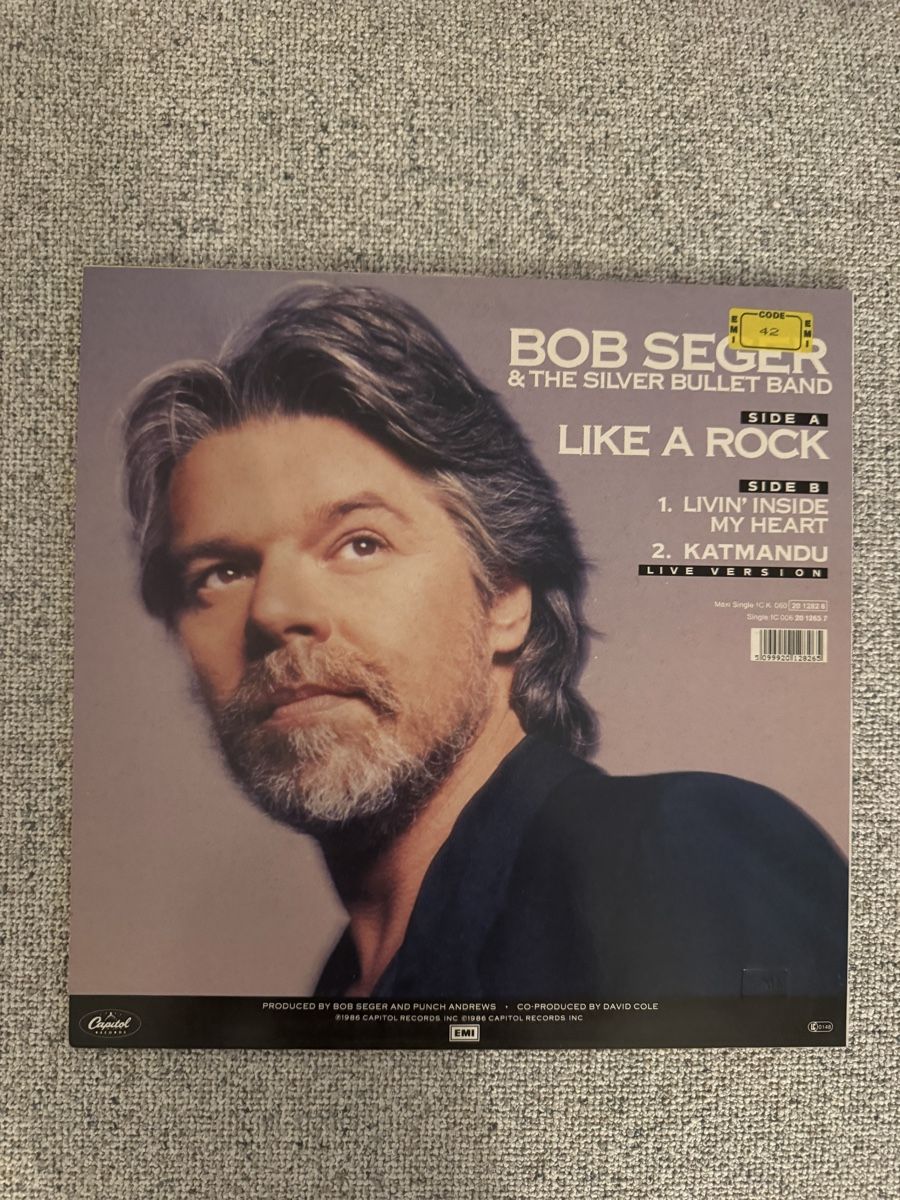 Dischi in vinile: Bob Seger -  Like A Rock - 12" Maxi - 80s – Usato da Rorbas venduto da BlackstarRecords 1