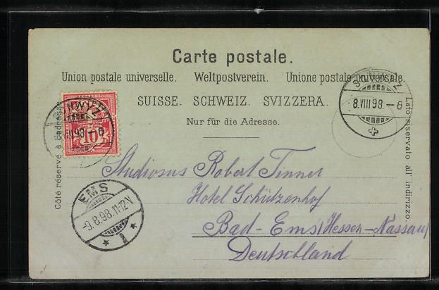Cartoline postali: Mondschein-Lithographie Vierwaldstätter – Usato da Berlin venduto da bartko-reher 1