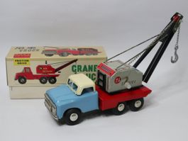 Blechauto Abschleppwagen Friktion Kranwagen 60's unbespielt