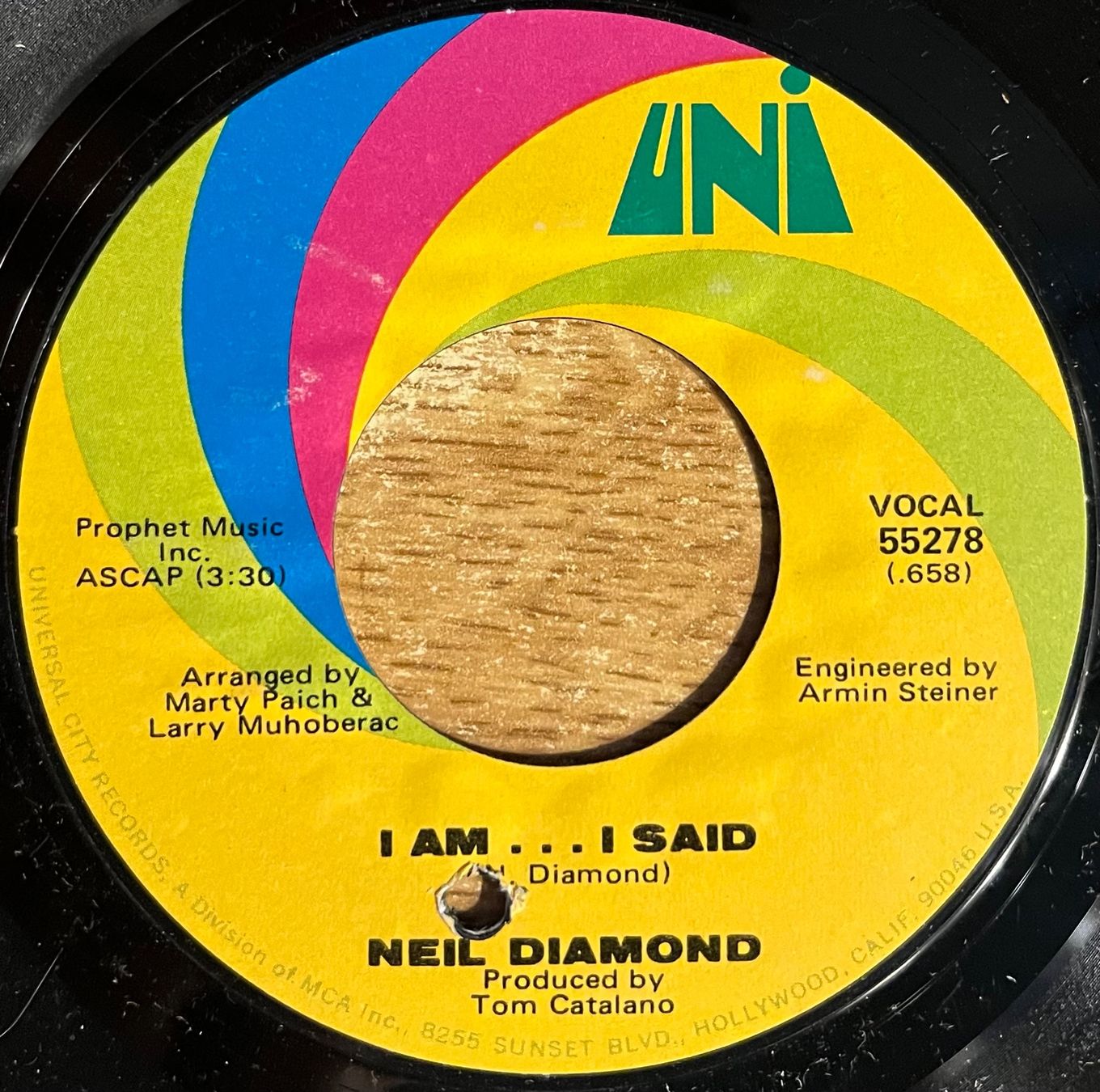 Vinyles: NEIL DIAMOND - I AM... I SAID – D'occasion à Bussigny par vinyl-pas-cher 2