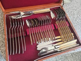 Vintage Besteck Goldisil 32-tlg/6 Pers - 50/60er - Solingen