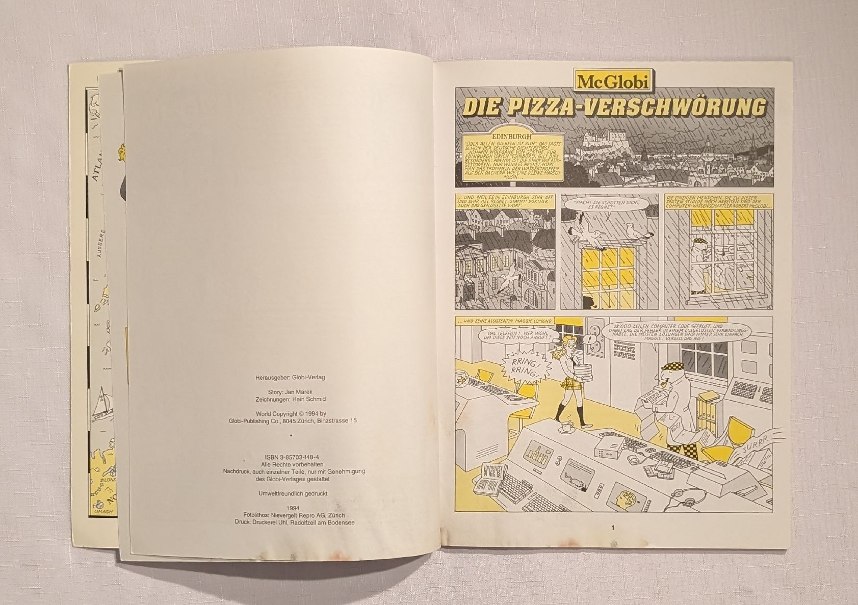 Fumetti: McGlobi und sein neuster Fall     Die Pizza -Verschwörung – Usato da Wängi venduto da ABIZONE-86 1