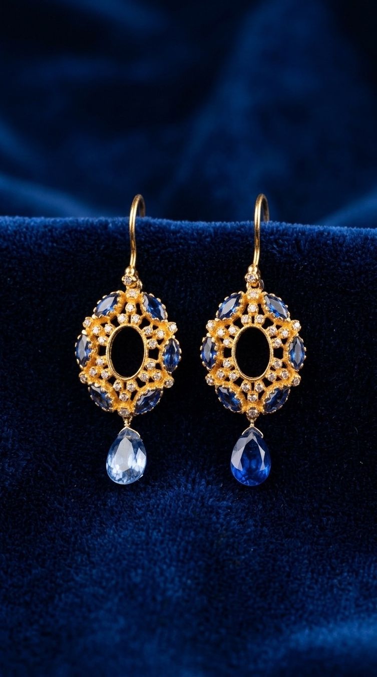 Orecchini pendenti & Orecchini a lobo: Boucles d'oreilles argent 925 et cyanite – Nuovo e nell'imballaggio originale da St-Maurice venduto da Sandrinette123