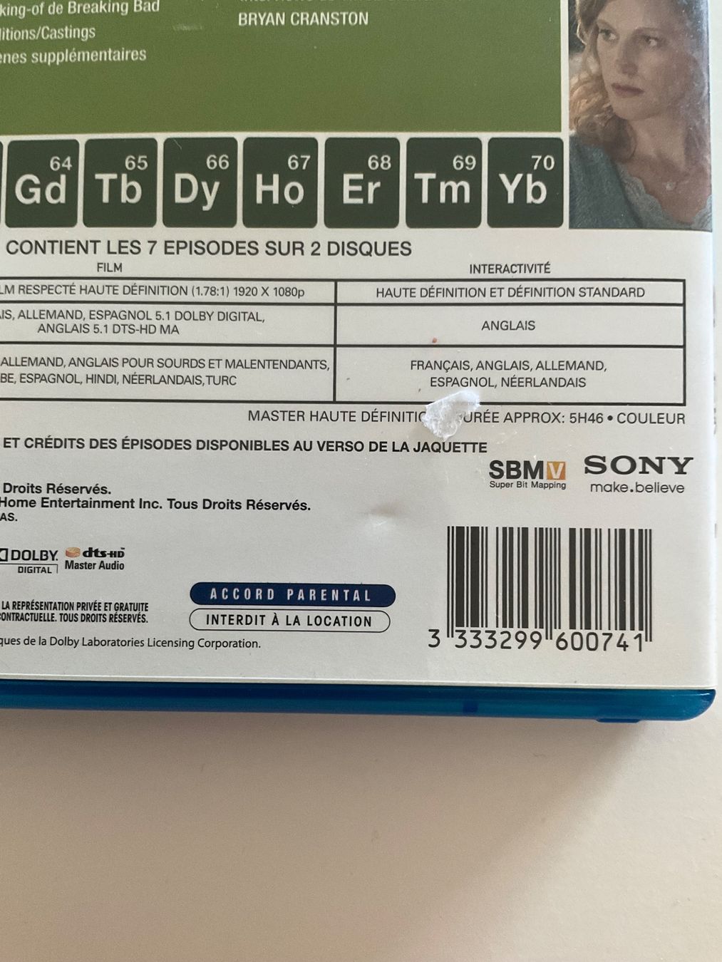 Tutti i DVDs: Breaking Bad Saison 1 Blu-ray Complet coffret – Usato da Veyrier venduto da Deniro2 2