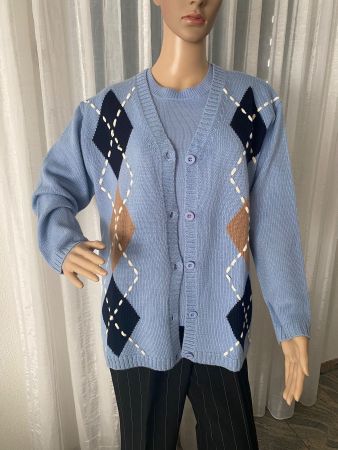 Extravagantes seltenes RHOMBEN Twin-Set, blau, Gr. 42/44