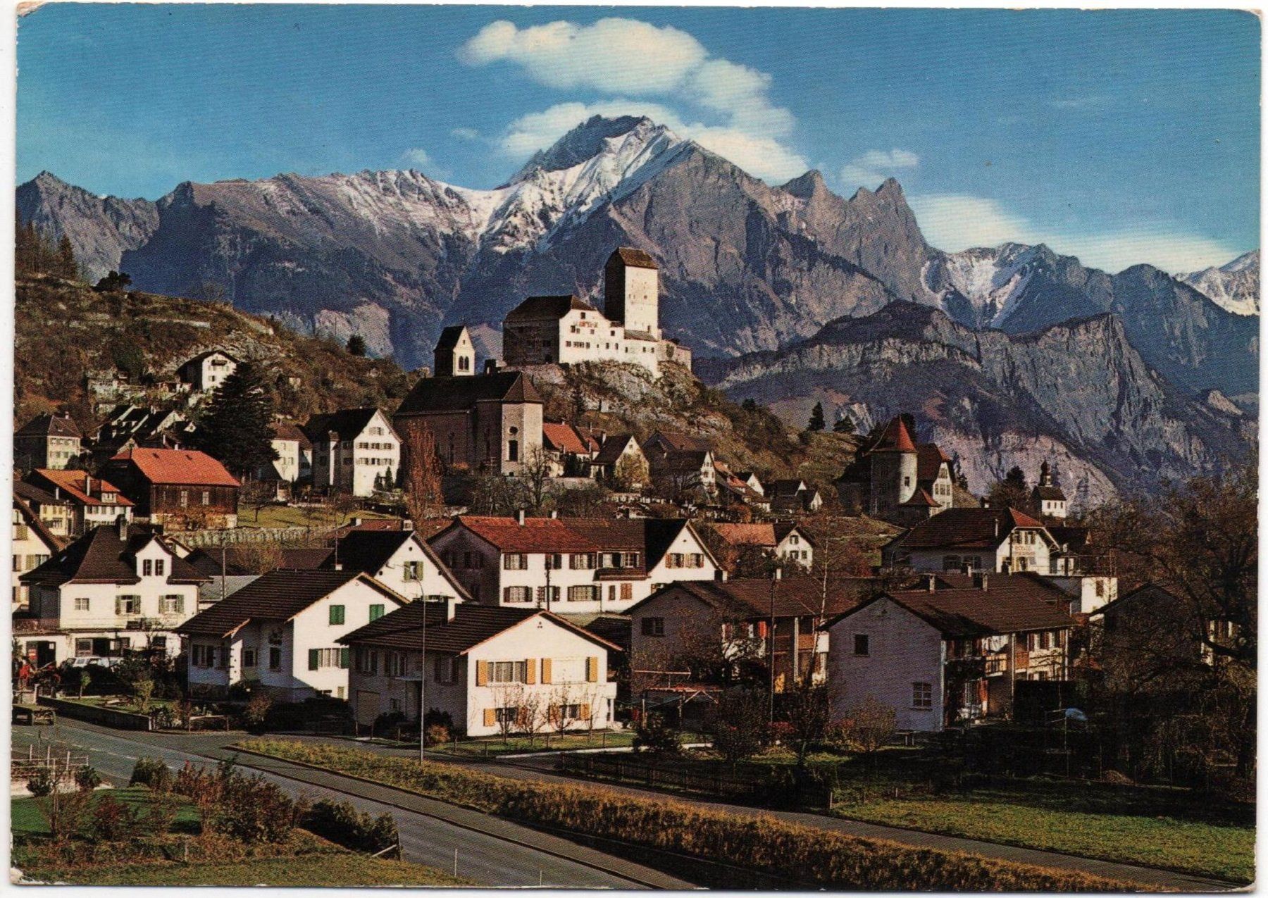 Ansichtskarten: SARGANS mit Falknis – Gebraucht aus Jona von philajona