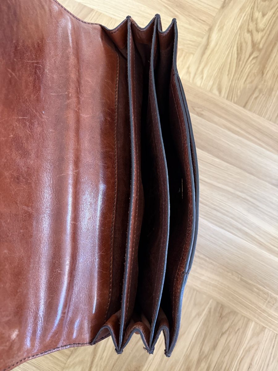 The Bridge Valigie & Borse: The Bridge - Vintage Brown Leather Briefcase – Usato da Zürich venduto da max_9ym2 1