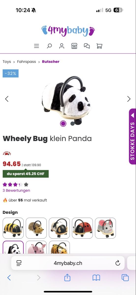 Veicoli per bambini: Wheely bug panda  – Nuovo (secondo la descrizione) da Edlibach venduto da par_8h7s 1