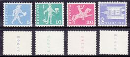 1964 Satz ** Rollenmarken ** mit Leuchtstoff und mit Nummern