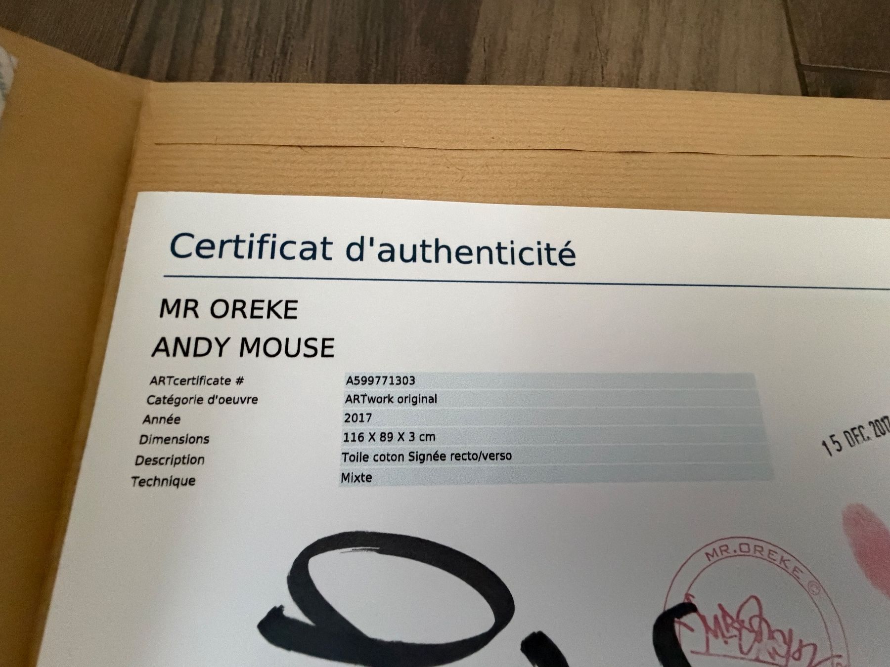 Dipinti: ANDY MOUSE - Mr. Oreke - original / unikat - Artwork – Usato da Horgen venduto da Auction-Kings 3