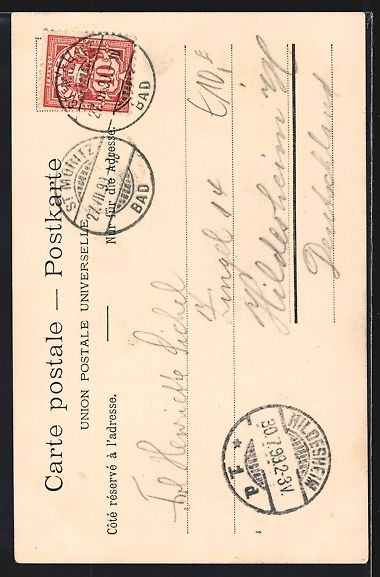 Cartoline postali: Schweizer-Dorf, Wegpartie mit Häusern,  – Usato da Berlin venduto da bartko-reher 1