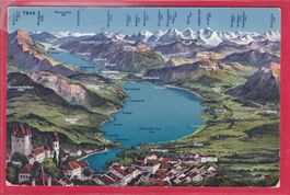 PANORAMA THUN UND THUNERSEE / BRIENZERSEE, FELDPOST, 4.8.19