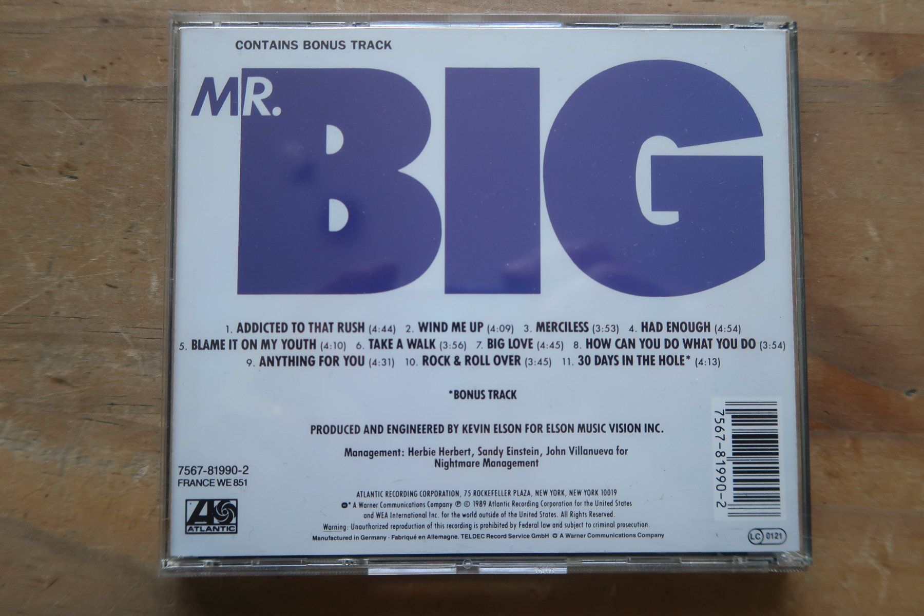 CD: MR. BIG - ST  - mit BONUS TRACK - CD – Usato da Basel venduto da Patiscat 1