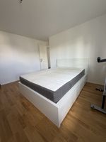 Doppelbett weiss mit Matratze gebrauchter Zustand