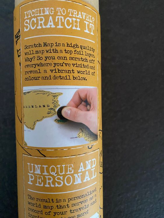 Goods & Gadgets Rubbelkarte Weltkarte - Französische Version Zum Abrubbeln Der Bereisten Länder