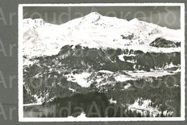 AK sw Arosa GR mit Weisshorn © Foto-Express ≈ 1955