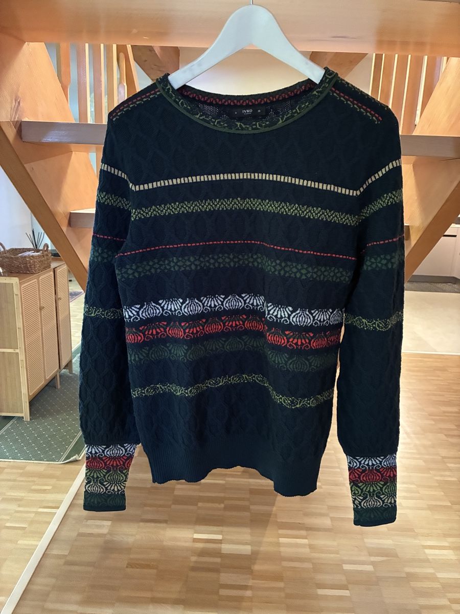 Ivko Pullover & Sweatshirts: IVKO Structure Pullover Grasset Floral Wool Pulli – Gebraucht aus Münchenstein von B771 5