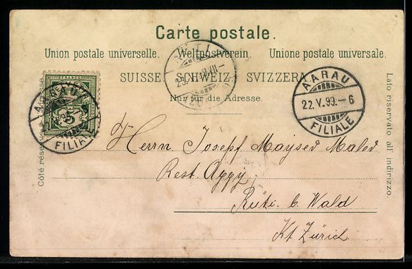 Cartoline postali: Litho Stans, Totalansicht aus der Vogels – Usato da Berlin venduto da bartko-reher 1