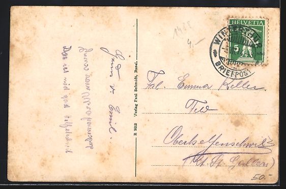 Cartoline postali: Winterthur, Bahnhofplatz mit Hauptpost – Usato da Berlin venduto da bartko-reher 1