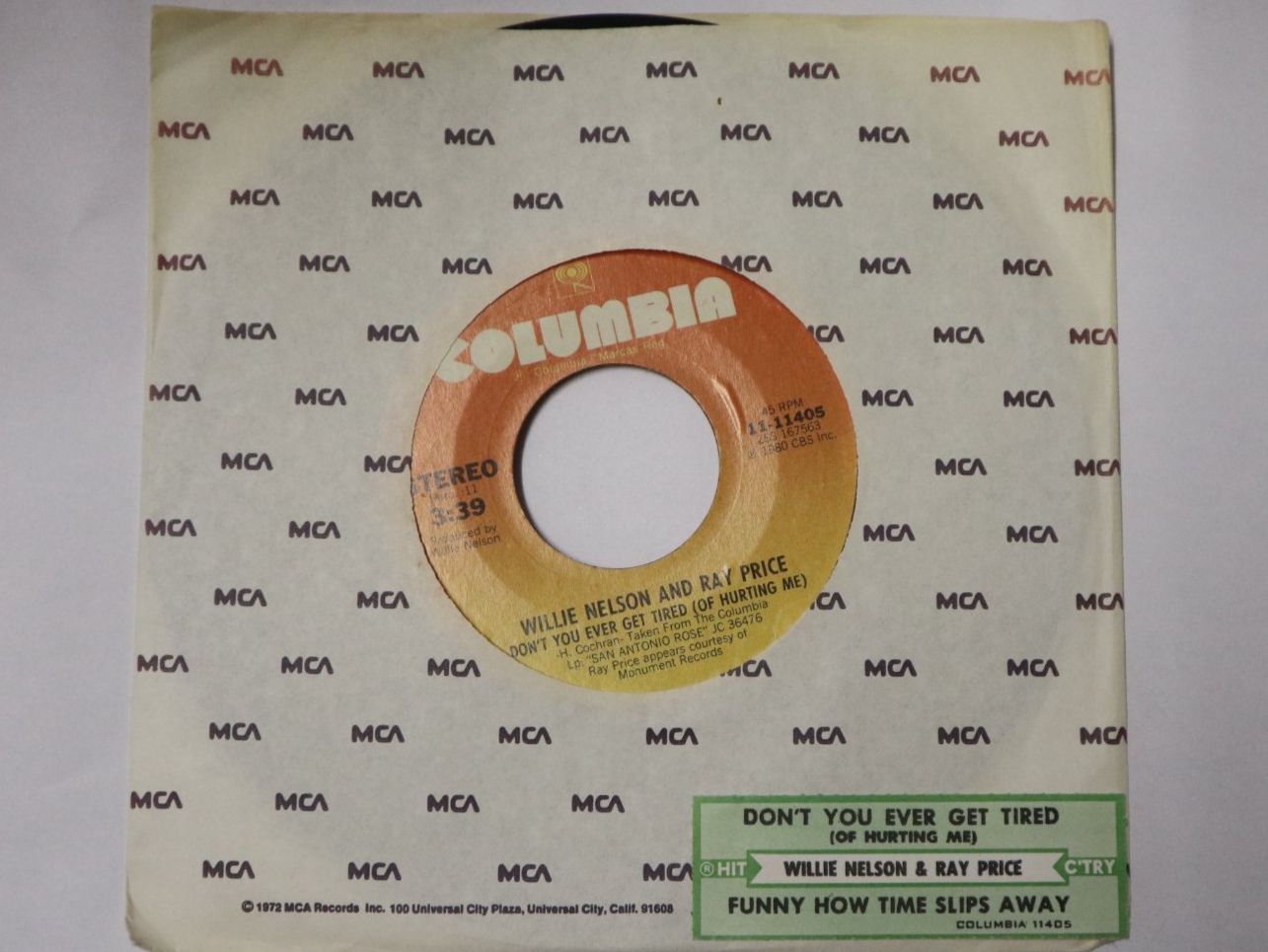 Dischi in vinile: Vinyl Single Willie Nelson Don't You Ever Get Tired jukebox – Usato da Eschenbach SG venduto da Astalavista
