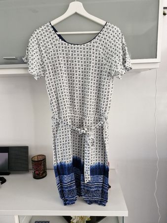 Kleid Esprit Grösse 36 Weiss Blau Sommerkleid guter Zustand
