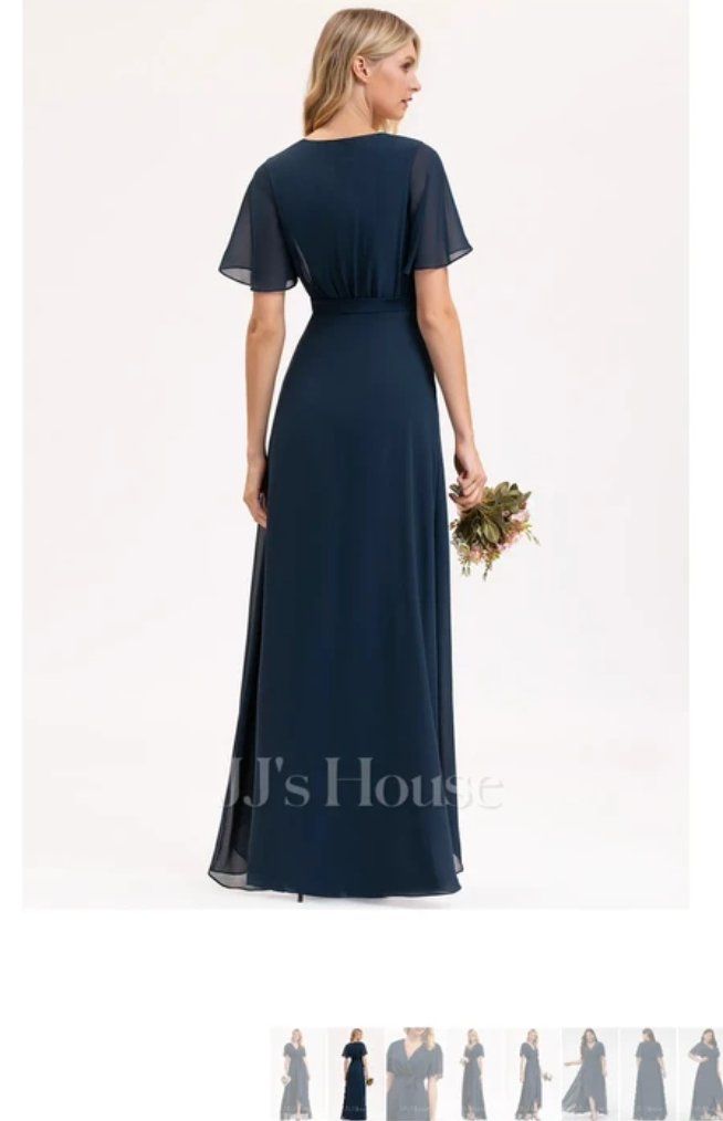 JJ’s House Vestiti: Marineblaues Chiffonkleid – Usato da Winterthur venduto da jul_v9wx 3
