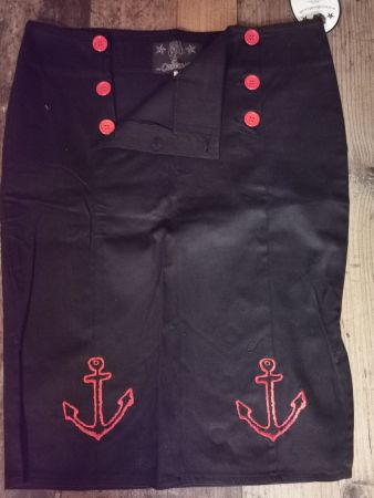 Collectif Pencil Rock Anchor *NEU* size schwarz rot