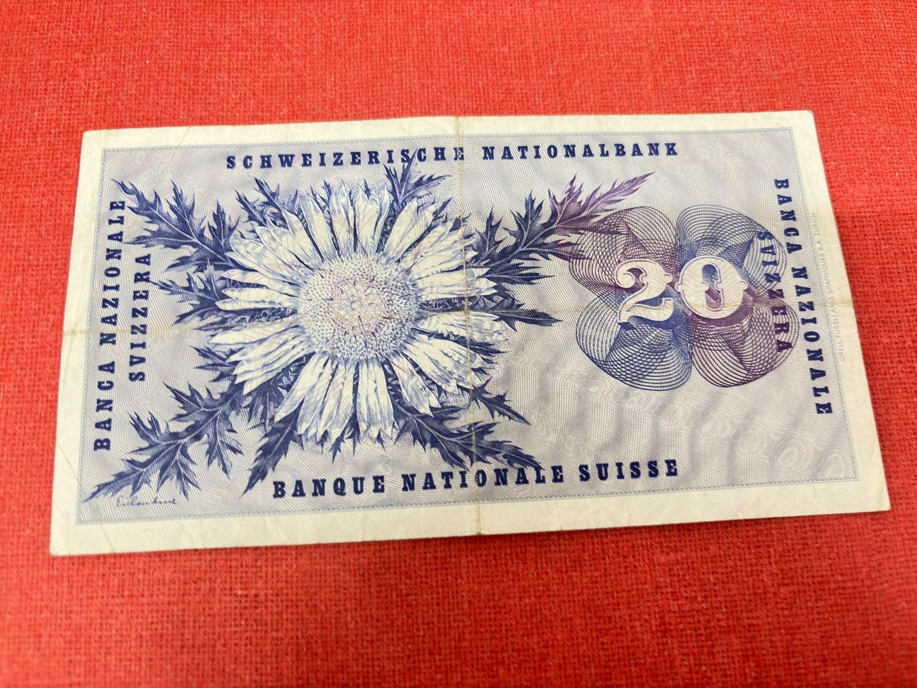 Banconote: 20 Franken Banknote 1976 gut erhalten – Usato da Ormalingen venduto da digital09 1