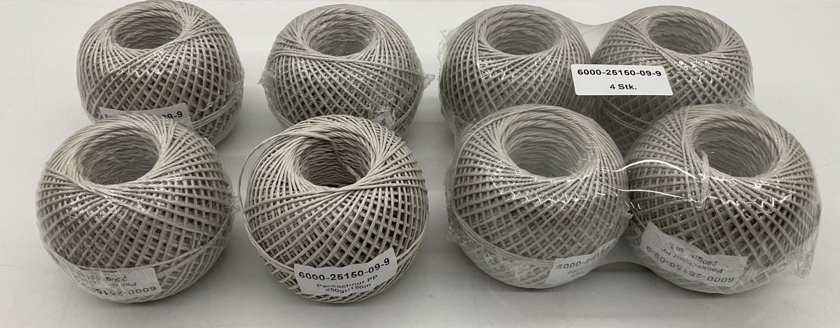 Cordicelle & Fili: 8 Rollen à 150m Packschnur PP – Nuovo e nell'imballaggio originale da Kehrsatz venduto da ba-ch