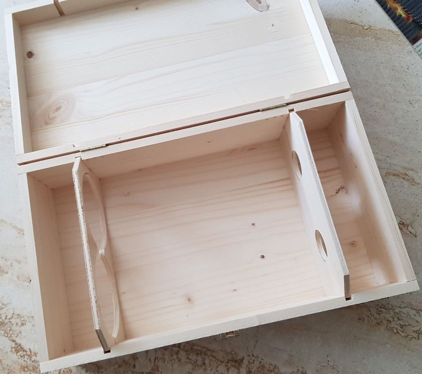 2er Set Holz Weinboxen  Shabby Chic Vintage Kisten Fr Aufbewahrung & Deko  Holz Box Mit Deckel