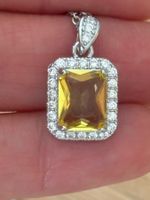 Luxus Elegante Zirkonia Kette Farbe : Silber weiss Gelb