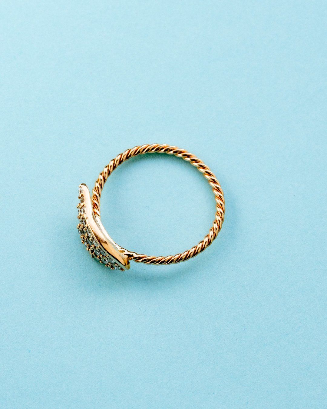 Anelli: 18ct Rose Gold Diamond-set "wing" Ring – Usato da Genève venduto da Prometheus_Watches 3