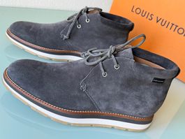 LOUIS VUITTON Chukka Wingtip GrauWildleder Stiefel Boot 43.5