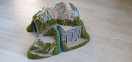 H0 Landschaftsbau Tunnel Bergtunnel mit Wasserfall NOCH 225