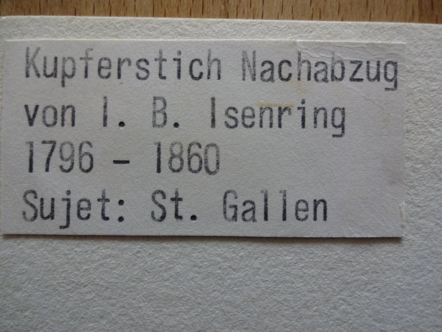 Incisioni: St.Gallen Kupferstich – Usato da Goldach venduto da armando_r 2