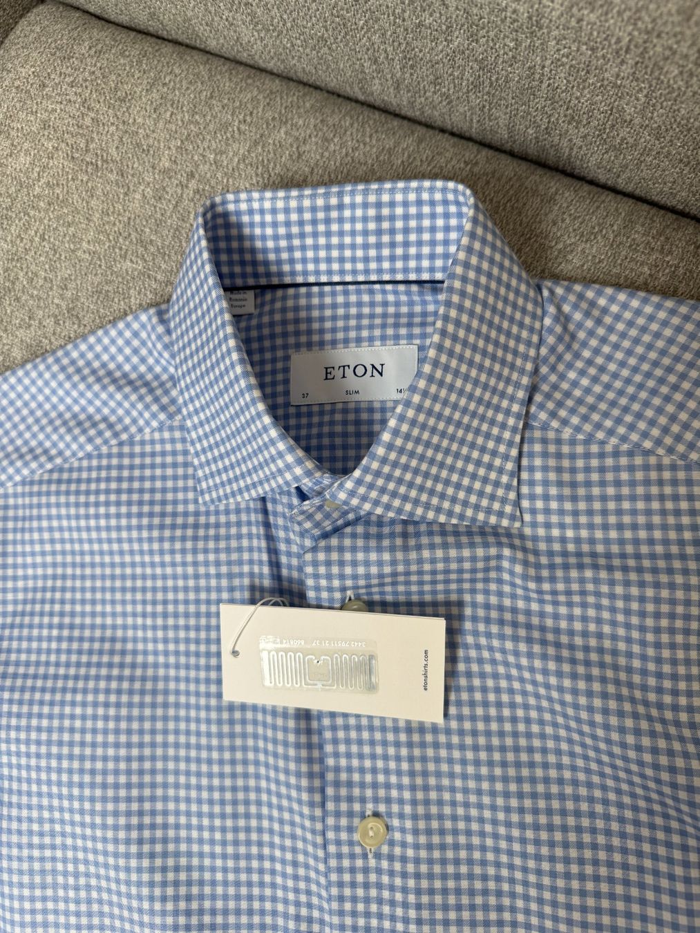 Camicie: Eton Hemd, Grösse 37, Slim Fit, NEU – Nuovo e nell'imballaggio originale da Biel-Benken BL venduto da Aplus0