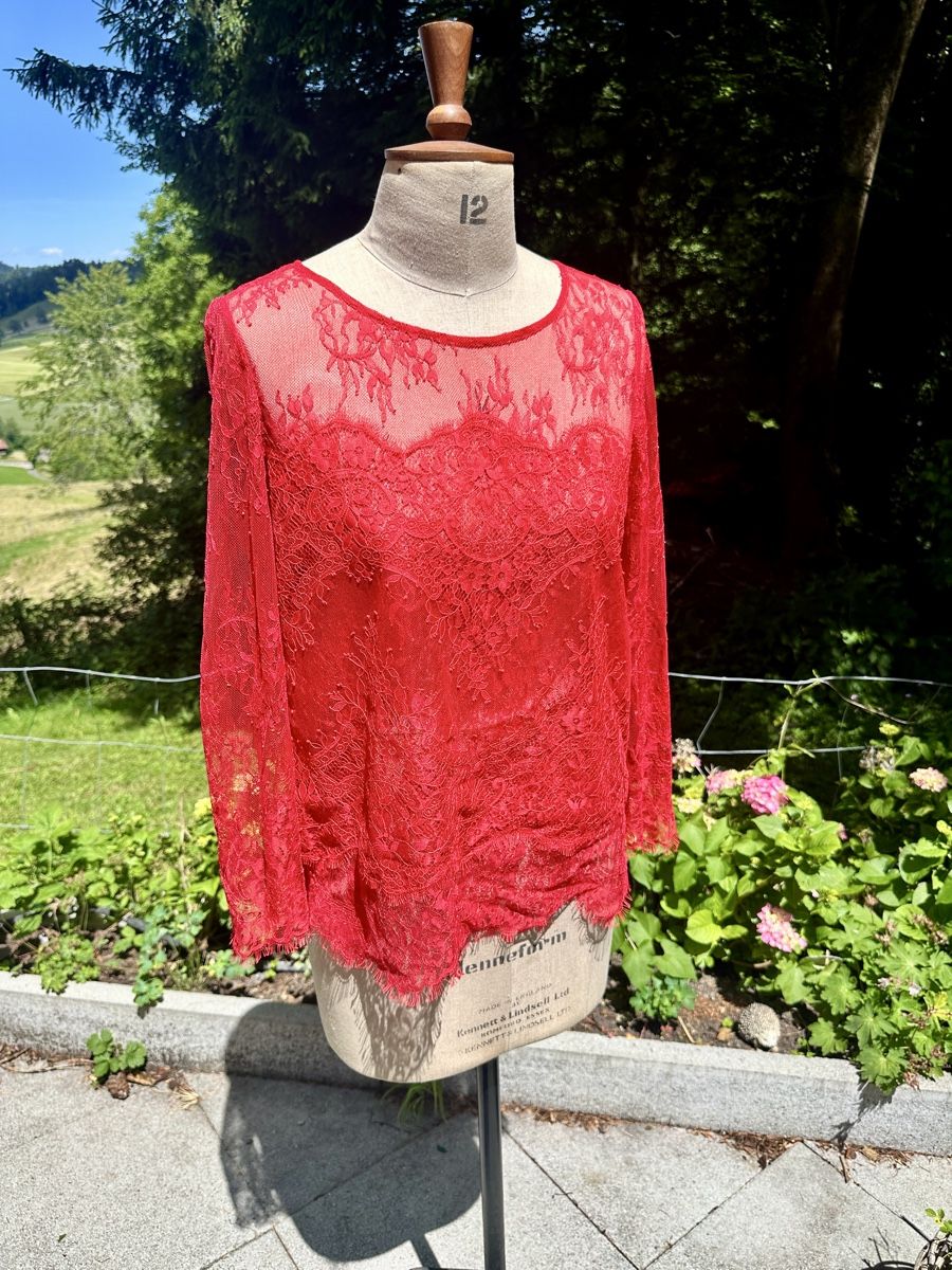 Kooples Camicette: The Kooples Spitze Oberteil Rot Elegant Gr. M – Nuovo (secondo la descrizione) da Aeugstertal venduto da AppleMirabelle 1