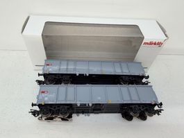2er Set Märklin  46917 Offener Güterwagen Eaos SBB beladen