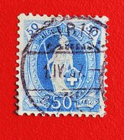 STEHENDE HELVETIA 70 A WEISSES PAPIER 11 3/4 : 11 3/4 1887?