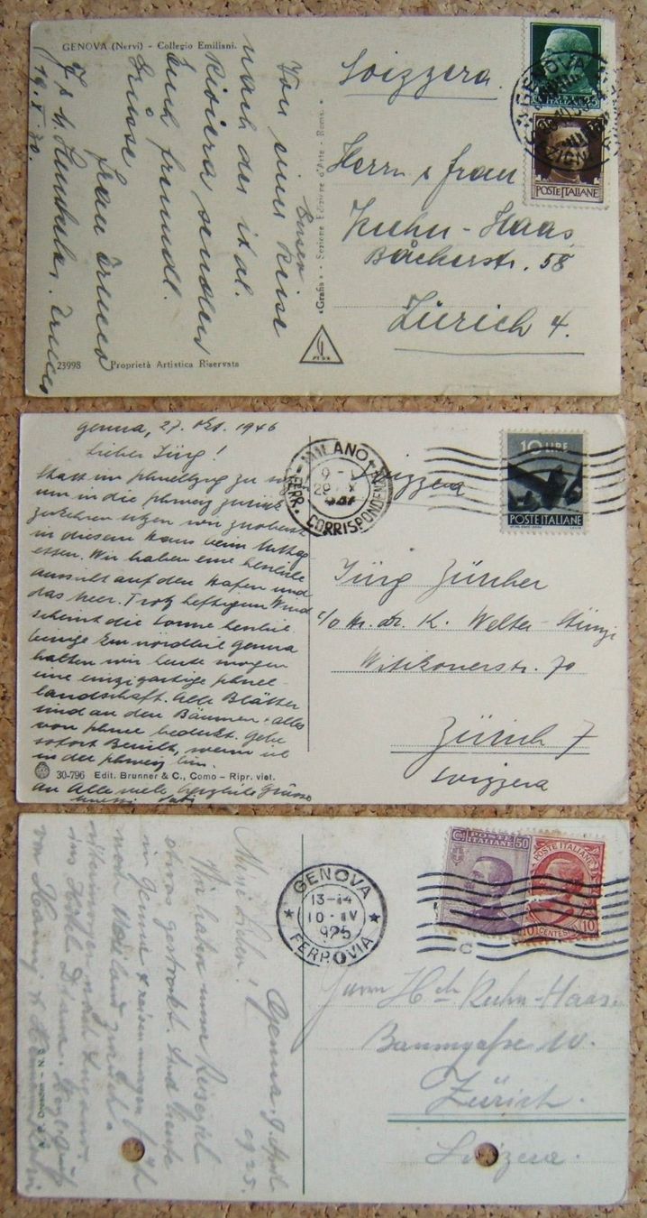 Cartes postales: 3 AK GENOVA 1925 - 1946 – D'occasion à Brunnen par Nonne04 2