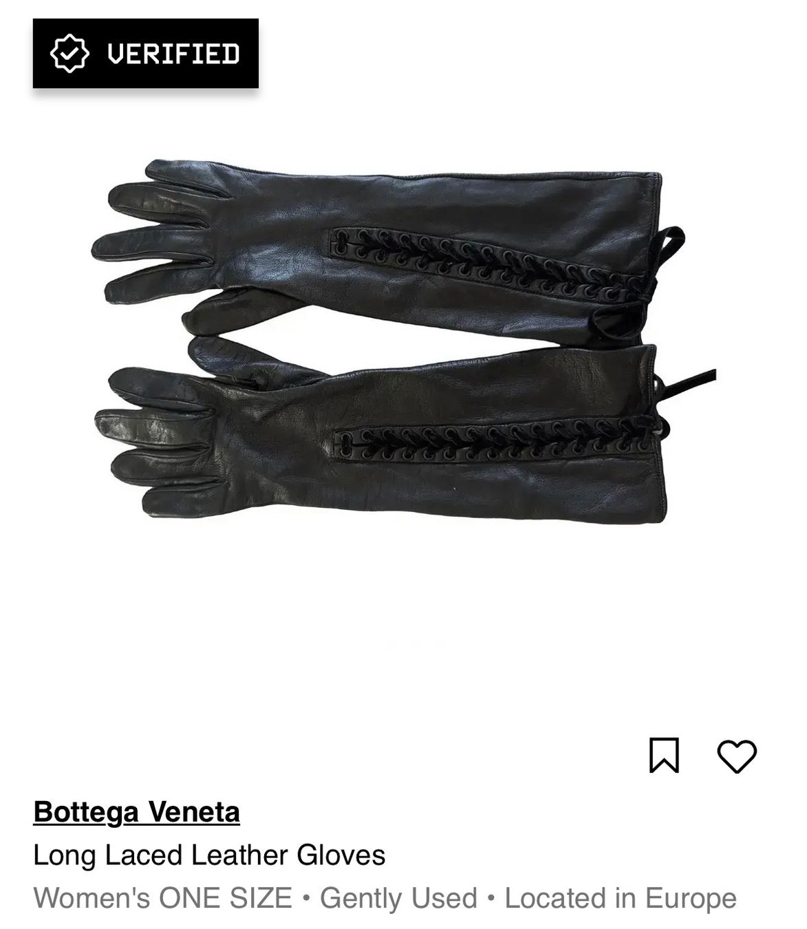 Bottega Veneta Guanti & manicotti: Bottega Veneta Long Laced Leather Gloves – Usato da Origlio venduto da sto_2pxf 4