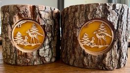 Weihnachten Wind Tee Licht Holz Deko