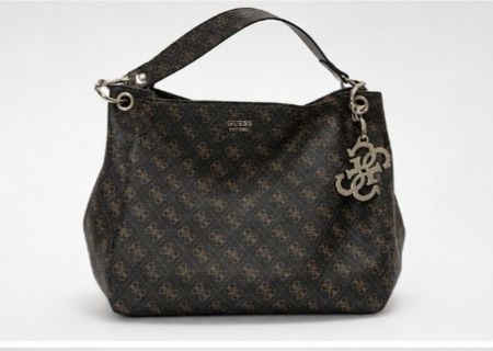 Guess Handtasche braun schwarz monogramm guter Zustand.