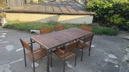 Garten-Set aus Teakholz in sehr gutem Zustand