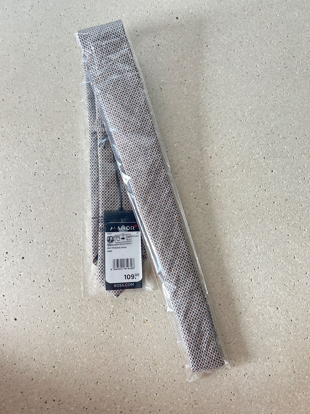 Hugo Boss Cravatte: Krawatte gemustert braun Hugo Boss, neu – Nuovo e nell'imballaggio originale da Uster venduto da Marius_86 1