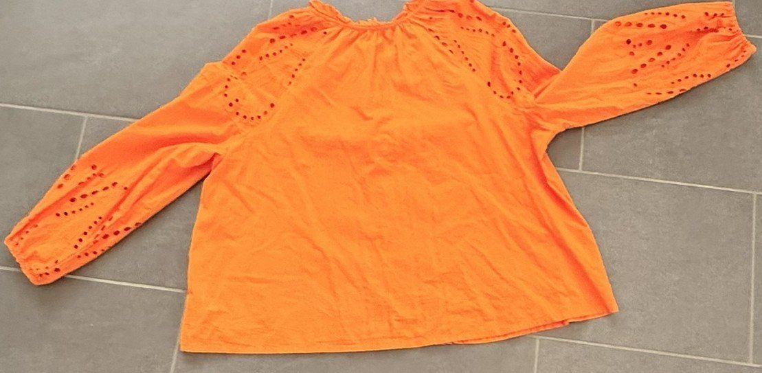 Blusen: Baumwoll-Schlupfbluse - Orange verspielt – Gebraucht aus Lommis von manmarmi 5
