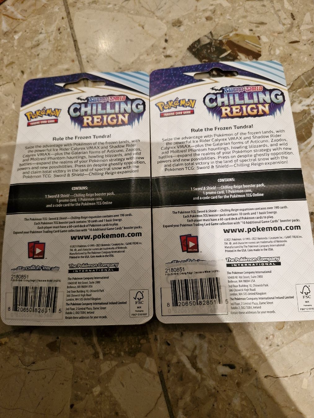 Pokémon Carte collezionabili: 2xPokémon Sword & Shield Chilling Reign Checklane Blister – Nuovo e nell'imballaggio originale da Cudrefin venduto da Jnini12 1