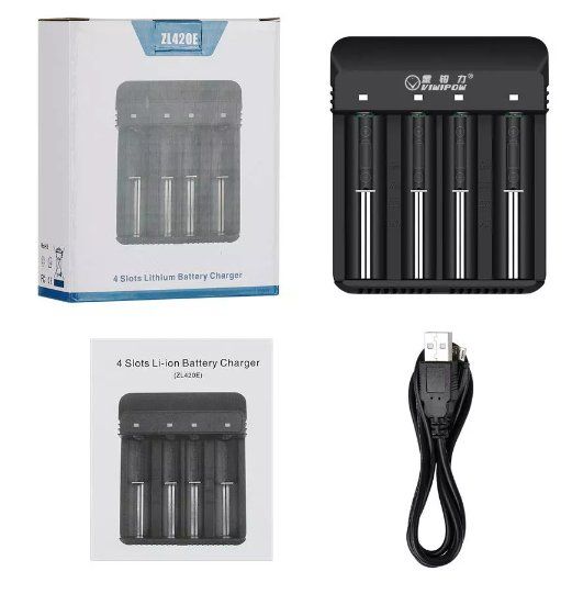 Accus & piles: High performance 4 Bay Smart Battery Charger 18650 – D'occasion à Ermatingen par rik4rdo