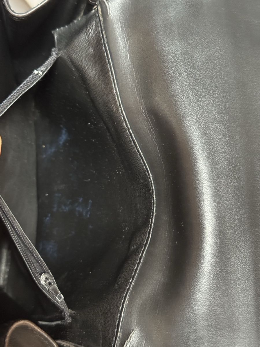 Taschen für Damen: Sac en cuir véritable marron foncé – Gebraucht aus Vuippens von Anna_as 5