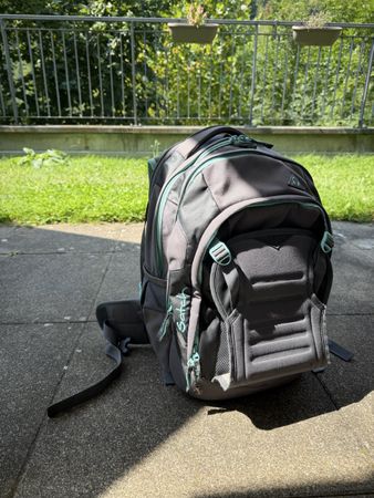 Satch Schulsack grau/mint